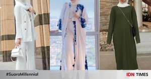 10 Inspirasi OOTD Pakai Hijab Putih, Adem Banget Lihatnya!