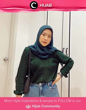 Monday in emerald green. Image shared by Clozette Ambassador @fazkyazalicka. Simak inspirasi gaya Hijab dari para Clozetters hari ini di Hijab Community. Yuk, share juga gaya hijab andalan kamu.