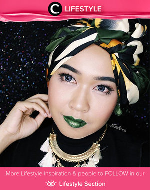  Green makeup by Clozette Ambassador Aldila. Simak inspirasi gaya Hijab dari para Clozetters hari ini di Hijab Community. Image shared by Clozette Ambassador @allseebee. Yuk, share juga gaya hijab andalan kamu