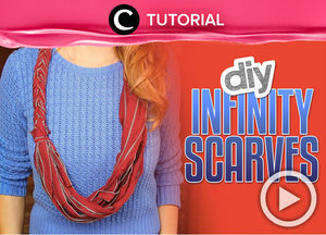 Membuat scarf infinity ternyata tidak sesulit yang kamu bayangkan! Yuk, lihat 3 langkah membuatnya pada video berikut http://bit.ly/2cVy7Jh. Video ini di-share kembali oleh Clozetter: saniaalatas. Cek Tutorial Updates lainnya pada Tutorial Section.