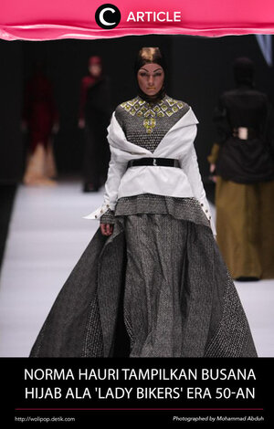 Sebuah pagelaran hijab fashion bertajuk Road Chic yang cukup unik telah terjadi di acara Jakarta Fashion Week. Dengan sentuhan 'jalanan' dan detail rantai hingga motif chefron, karya ini memang tidak seperti pakaian hijab pada umumnya yang memberikan kesan elegan. Selengkapnya di http://bit.ly/2egl0yD. Simak juga artikel menarik lainnya di Article Section pada Clozette App. 