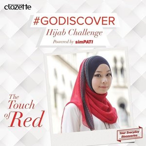 Yeay… Memasuki tantangan terakhir di minggu ke-8 #GoDiscover Hijab Challenge! Apakah hijabers sudah mengikuti ketujuh tantangan Hijab Challenge sebelumnya? Jika belum, kamu masih bisa upload fotomu sekarang. Untuk tema di minggu terakhir #GoDiscover Hijab Challenge berkolaborasi dengan simPATI dan mengambil tema #TheTouchOfRed. Klik link pada bio Instagram kami untuk mengikuti kontesnya. #ClozetteID #HijabFashion #HijabStyle #Hijaboftheday #Hijaboftheworld #HijabinStyle #Hijabers #HijabIndonesia