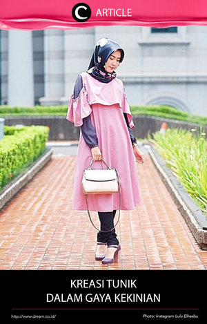 Fashion style dengan kreasi tunik yang suka dikenakan salah satu Clozette Ambassador, Lulu Elhasbu kini juga menjadi incaran para hijaber. Baca ulasannya di http://bit.ly/2hYnSpn. Simak juga artikel menarik lainnya di Article Section pada Clozette App.
