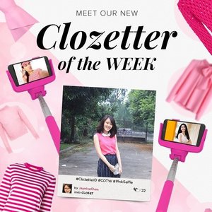 Best #PinkSelfie this week goes to @jasminechennnn!!! Congrats, Jasmine, you're the next Clozetter of the Week!! Kirimkan data dirimu (nama, alamat, dan nomor kontak) ke hello@clozette.co. 
Bagi Clozetters lainnya, kamu masih bisa mengikuti kontes #COTW berikutnya lho dengan menunjukkan kreasi gaya nail art atau eye makeup untuk halloween terbaikmu. Upload melalui Instagram dengan hashtag ‪#ClozetteID‬ ‪#COTW‬ ‪#ClozetteHalloween, share langsung di www.clozette.co.id. Atau, kamu bisa langsung submit fotomu dengan klik link pada bio Instagram kami. Good Luck! ;D
