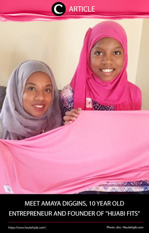 Amaya Diggins, di umurnya yang baru 10 tahun, ia sudah menjadi pengusaha sekaligus founder Hijabi Fits yang fokus pada hijab untuk remaja. Baca selengkapnya di http://bit.ly/2leMXcu. Simak juga artikel menarik lainnya di Article Section pada Clozette App.