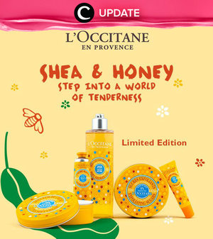 Make your skin as tender as a honey with L'Occitane limited edition products! Jangan sampai kehabisan paket menarik ini yang bisa kamu temukan di gerai L'Occintane terdekat di kotamu. Jangan lewatkan info seputar acara dan promo dari brand/store lainnya di sini http://bit.ly/ClozetteUpdates