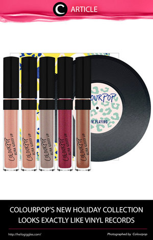 "Menyambut musim liburan, Colourpops mengeluarkan koleksi lipgloss kit, shadows, pigments, dan lippie sticks yang menyerupai Vynil Records! http://bit.ly/2eBXAIf . Simak juga artikel menarik lainnya di Article Section pada Clozette App. "