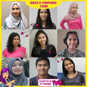 "Can you imagine working with people who has the same interest & vision? It's totally fun! 
Happy 2nd birthday, Clozette Indonesia. Let's reach success together!
- Sales & Campaign Team Clozette Indonesia
#ClozetteID #ClozetteCrew #TWOnderfulJourney #ClozetteID2ndAnniversary