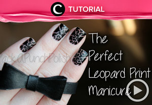 Get the leopard print on your nails. See the tutorial, here http://bit.ly/2iaBk51. Video ini di-share kembali oleh Clozetter: saniaalatas Cek Tutorial Updates lainnya pada Tutorial Section.