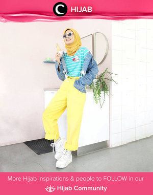 As bright as the sun! Gaya Star Clozetter @rimasuwarjono ini bisa jadi inspirasi outfit santaimu weekend ini. Simak inspirasi gaya Hijab dari para Clozetters hari ini di Hijab Community. Yuk, share juga gaya hijab andalan kamu.   
