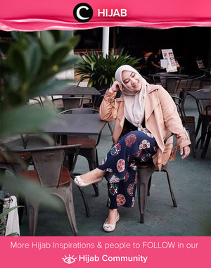 How about brown outer and pattern pants? Simak inspirasi gaya Hijab dari para Clozetters hari ini di Hijab Community. Image shared by Clozetter @cahyafitriani. Yuk, share juga gaya hijab andalan kamu