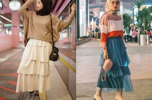 Tren Fashion Hijab 2019 dengan Paduan Layer Skirt Ala Selebgram - Stylo.ID