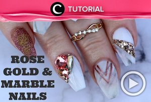 Penampilan sudah elegan tapi kukumu kurang cantik? Simak tutorial Rose Gold & Marble Nails di : http://bit.ly/2AG1fOq . Video ini di-share kembali oleh Clozetter @dintjess. Cek Tutorial Updates lainnya pada Tutorial Section.