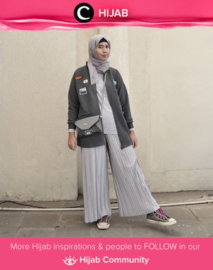 Mono look, grey color from head to toe. Simak inspirasi gaya Hijab dari para Clozetters hari ini di Hijab Community. Image shared by Star Clozetter @zsazsajasmine. Yuk, share juga gaya hijab andalan kamu
