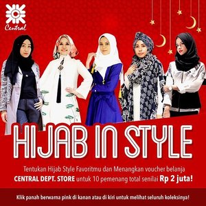 Definisikan gaya hijabmu dengan memilih 1 dari 5 gaya #HijabinStyle ini di -> http://bit.ly/HijabinStyle
 Menangkan voucher belanja dari @Centralstoreid untuk 10 pemenang, total senilai Rp2 juta! 
#ClozetteID #CentralDeptStore #Fashion #Instafashion #ClozetteAmbassador #Hijaber #HijabinStyle #Hijaboftheday #Hijaboftheworld #HijabStyle #Hijabi #HijabFashion
