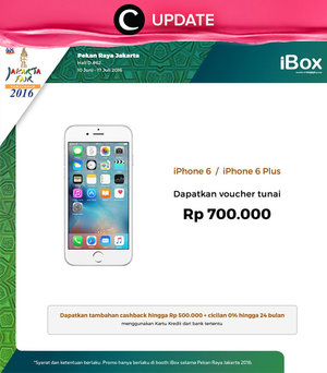iBOX special price at Pekan Raya Jakarta Kemayoran hingga 17 Juli 2016. Jangan lewatkan info seputar acara dan promo dari brand/store lainnya di sini http://bit.ly/ClozetteUpdates