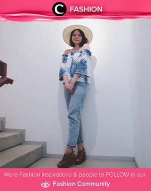 Off shoulder top, denim, and wedges. Inspiration outfit for sunny day. Simak Fashion Update ala clozetters lainnya hari ini di Fashion Community. Image shared by Clozetter: @deedeeyoung. Yuk, share outfit favorit kamu bersama Clozette.