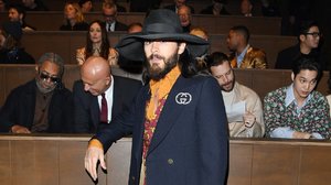 Jared Leto Brings Disco-Ready Heels to the Front Row at Gucci