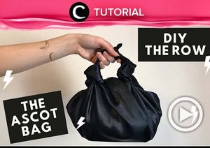 Make your own ascot bag with this tutorial: https://bit.ly/33HfcMV .Video ini di-share kembali oleh Clozetter @kyriaa. Lihat juga tutorial lainnya di Tutorial Section.
