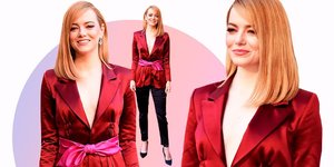 Emma Stone Stuns at the Oscars in Shiny Pants. That's Right, Pants.
