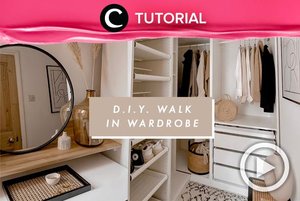 DIY walk in wardrobe ini bisa jadi inspirasimu, Clozetters: http://bit.ly/3rkMoRw. Video ini di-share kembali oleh Clozetter @salsawibowo. Lihat juga tutorial lainnya di Tutorial Section.