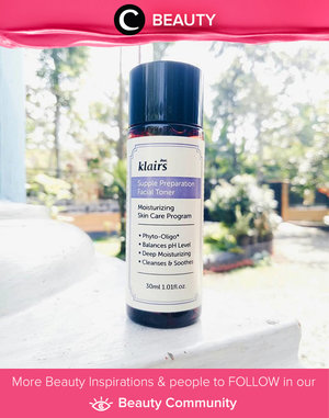 Tryinng to used toner from @klairs.global This Toner has a pH level Balance function, Deep Moisturizing, Cleanses and Soothes. Simak Beauty Updates ala clozetters lainnya hari ini di Beauty Community. Image shared by Clozetter: @lianaeka. Yuk, share beauty product andalan kamu.