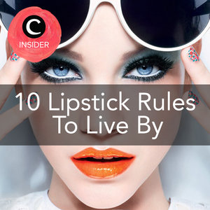 Ternyata, ada aturan dalam mengaplikasikan lipstik agar awet dan tampak flawless. Marie Claire merangkumnya di http://bit.ly/1RhVbeo. Simak juga artikel menarik lainnya di http://bit.ly/ClozetteInsider