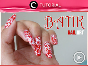 Masih dalam nuansa hari kemerdekaan Indonesia. Yuk, buat nail art batik merah putih seperti dalam video berikut http://bit.ly/2b5zhzn. Video shared by Clozetter: ranialda. Cek Tutorial Updates lainnya pada Tutorial Section.