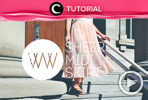 Do you wanna reate your own skirt? See the tutorial here http://bit.ly/2B0k0Ot. Video ini di-share kembali oleh Clozetter: @salsawibowo . Cek Tutorial Updates lainnya pada Tutorial Section.