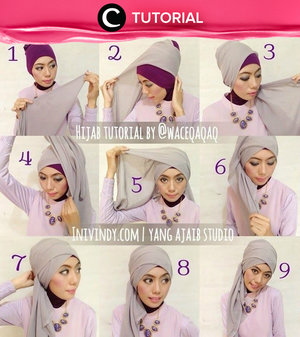 Hijab turban dalam 9 langkah mudah? Yuk, ikuti tutorial turban silang di video berikut ini http://bit.ly/2a4YQzl. Video ini di-share kembali oleh Clozetter: dintjess. Cek Tutorial Updates lainnya pada Tutorial Section.