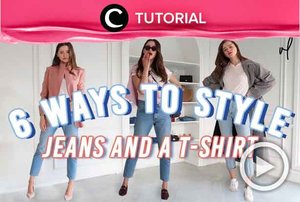 How to style your jeans and t-shirt into a super stylish outfit: http://bit.ly/2TCYc1h. Video ini di-share kembali oleh Clozetter @aquagurl. Lihat juga tutorial updates lainnya di Tutorial Section.