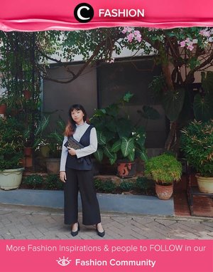 Pair your vest with culottes and you're ready to go! Simak Fashion Update ala clozetters lainnya hari ini di Fashion Community. Image shared by Clozetter: @ArindaPS. Yuk, share outfit favorit kamu bersama Clozette.