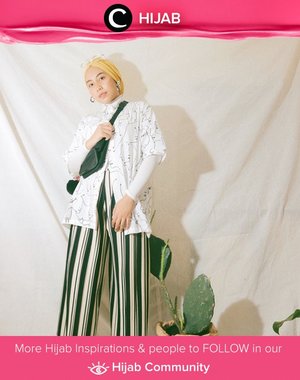 Padu padankan kemeja oversized favoritmu dengan stripe pants untuk look yang casual dan nyaman. Simak inspirasi gaya Hijab dari para Clozetters hari ini di Hijab Community. Image shared by Clozette Ambassador @Ladyulia. Yuk, share juga gaya hijab andalan kamu