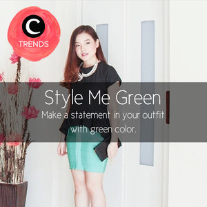 Make a statement in your outfit with green color. Find more inspiration here http://bit.ly/1GWmo6a. Atau cek juga kurasi dengan tema lainnya di sini bit.ly/ClozetteTrends
