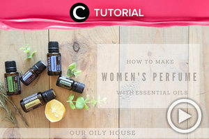 Hobi mengoleksi essential oil? Kamu bisa membuat parfum sendri dengan melihat tutorial berikut, lho: http://bit.ly/2vg00p6. Video ini di-share kembali oleh Clozetter @kamiliasari. Lihat juga tutorial lainnya di Tutorial Section.