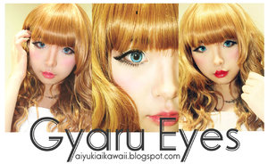 JAPANESE GYARU EYES TUTORIAL : aiyukiaikawaii.blogspot.com