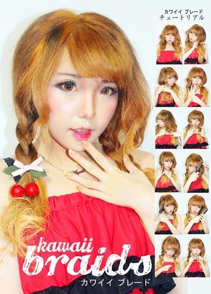 KAWAII BRAIDS
http://aiyukiaikawaii.blogspot.co.id/2015/01/hair-tutorial-kawaii-braids.html