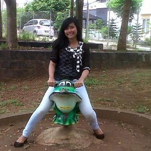 with my big frog in park