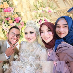 Happy Wedding @shellaalaztha cantik banget 💐👰🏻✨ •• Doain aku sama bella nyusul yaa.. yang ikut aamiin-in semoga cepet dapet jodoh juga 😂😘❤ .
.
.
.
#shellarifaldywedding #hijab #hijabfashion #selfie #wedding  #clozetteid #shellaalaztha #bellmirs #ayuindriati