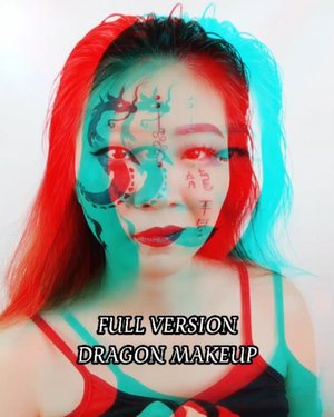 Full Version Dragon Makeup nih 🖤 Btw jerawat di idung itu lagi sakit banget.. Keliatan gak bengkak nya? 😂😂 #luellajustforfun #luellamakeup ...#luellaartistry #cchannelfellas #ClozetteID #dragonmakeup #tiktokindonesia #memes