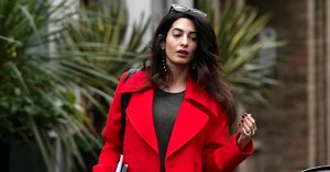 Amal Clooney’s First Pregnancy Style Moment Is All About Volume