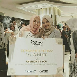Yeaayy, I am the 1st winner of #HijabinFashion #Fashionisyou.still feel amazed when  @riamiranda called my name. 3 D 2N in bintan yeaaayythank you so much @ClozetteID and @lafayettejkt.i will keep you guys posted about the holiday in BINTAANN yeaaayy#LafayetteJKTxClozetteFIU #Hijab #riamiranda #Clozetter
