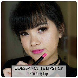 💋💋💋💋💋💋
Odessa Matte Lipstick
No.711 Party Pop

Cek reviewnya di 👇
bit.ly/EB-luci

Atau lihat swatchesnya di 👇
bit.ly/SwatchesOdessaMatteLipstick

#BeautiesquadxEternallyBeauty #OdessaCosmetics #EternallyBeauty 
#Beautiesquad #mattelove
#BeautiesquadxEternally
#ClozetteStar #ClozetteID #JogjaBloggirls #bvloggerid  #IndonesianBeautyBlogger #BloggerIndonesia #BeautynesiaMember