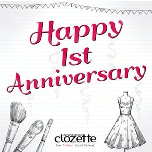 happy 1st anniversary @clozetteid ,,makin keren yah 🎉🎉🎉#ClozetteID #clozette1stanniversary 📦📦📦