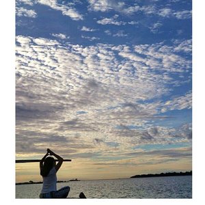 Selamat pagii.. #blue #sky #nature #thousandisland #hopeisland #jakarta #wonderfulindonesia #indonesia #clozetteID #likeforlike