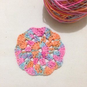 My colorfull weekend #crocheting #crochet #coaster #knitting #flowercrochet #clozetteid #weekender
