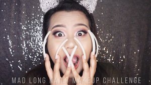 Beauty is literally pain, at least in this challenge. @madformakeup.co has challenged me to do my usual makeup... with LONG NAILS!!!! Got some scratches on my face, but I think I NAILED it. Ha! Got the jokes? Lol 😂😂 Anyway, I had fun, thanks @madformakeup.co for sending me the kit. 😘😘 #IVGbeauty #peachyqueenblog #itsmylookbook #featuremuas #undiscovered_muas #gigi_maes_vaidosas #clozetteid #bloggerceria @featuremuas @gigi_cross @indobeautygram @fiercesociety
