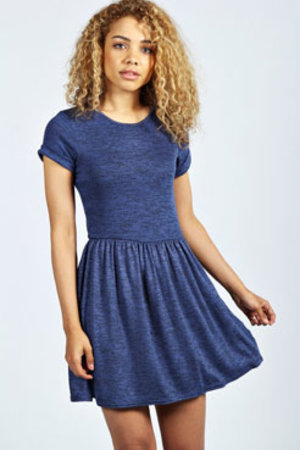 Kerry Space Dye Knitted Skater Dress at boohoo.com