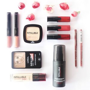 L'oreal Infallible make up range 😍😍 These are the longlasting make up that could stand againts anything! It's sweatproof, transferproof, and timeproof! Who want's a review? By the way, you can get all of these products at sociolla.com and dont forget to use my promo code: SBNLAU97 to get 50K off discount! (Min purchase 250K) 💕#infallibleparty #lorealinfallible #lorealparisid #timeproofmakeup #BeautyVeller #clozetteID