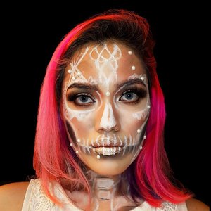 Recreated @ellie35x 's #skull Butterfly Bride for my first #halloweenmakeupI know it's far from perfect, but I still got lots of sleepless night to practice 😂Products used:Face:-@nyxcosmeticsnl Total Drop Foundation (Natural)-@lagirlindonesia Pro Conceal-@sleekmakeup solstice highlighting paletteEyes:-@sleekmakeup iDivine Ultra Mattes v.2 palette-@absolutenewyork_id Icon Eyeshadow Palette (Twilight)-@benefitnetherlands They're Real Mascara-@maybelline Hypersharp Power BlackLips: @bobbibrownid Long Wear Cream Shadow Stick (Golden Pink)Details:-@nyxcosmeticsnl Jumbo Eye Pencil (Milk)-@sleekmakeup iDivine Ultra Mattes v.2 palette#nyxcosmeticsnlhalloween #nyxcosmeticsnl#LYKEambassador #ClozetteID #skullmakeup #wakeupandmakeup #makeupaddict #beautyblogger #beautybloggernl #asianbeautyblogger #indonesianbeautyblogger #hudabeauty #bloggerbabes #MOTD #selfie #LOTD #bblogger #pinkhair #mermaidhair #nyxcosmeticsID